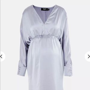 NWT lilac satin kimono maternity midi dress size 6
